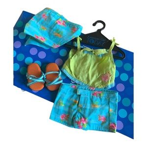 AMERICAN GIRL TROPICAL BREEZE OUTFIT With Shoes And Hanger